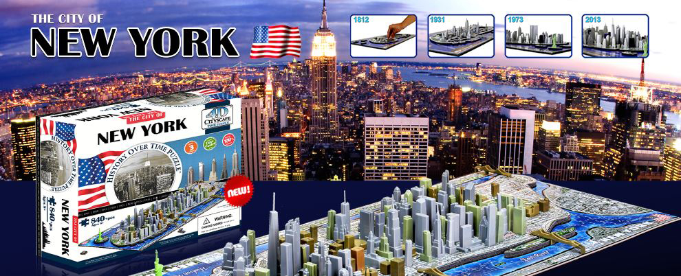 Puzzle 4D New-York 840 Pièces une idée cadeau puzzle original : un puzzle en relief mettant à l'honneur new-york