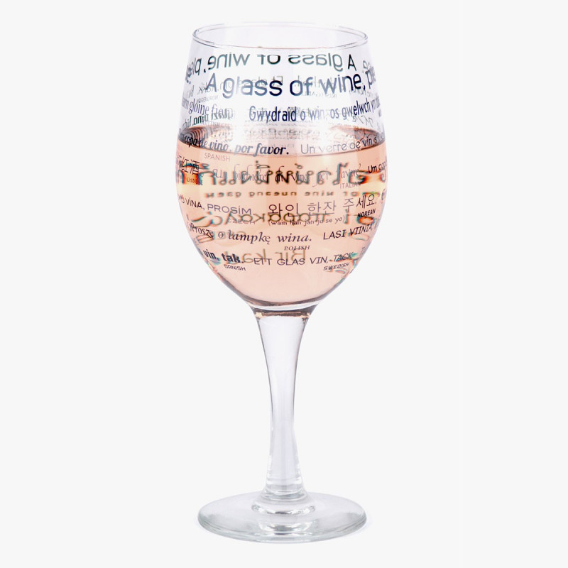 Verre à Vin Original avec inscription "Un verre de vin s ...