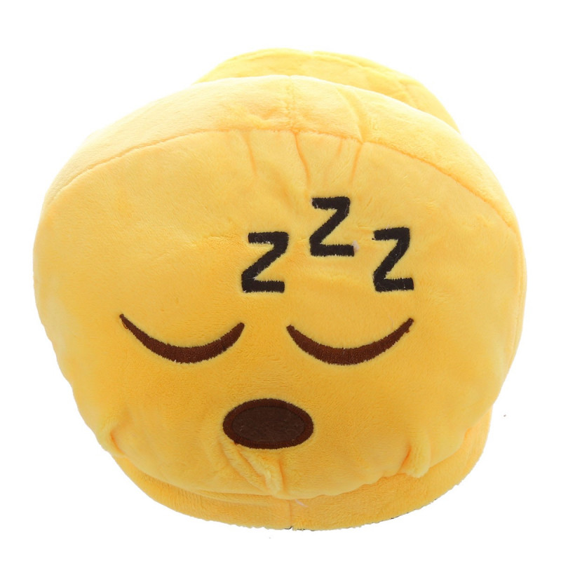 Pantoufles Humoristiques En Forme De Smiley Emoticone Qui Dort Sur Cadeaux Et Anniversaire Pantoufles Humoristiques En Forme De Smiley Emoticone Qui Dort Sur Cadeaux Et Anniversaire