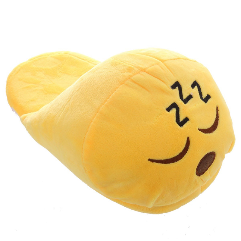 Pantoufles Humoristiques En Forme De Smiley Emoticone Qui Dort Sur Cadeaux Et Anniversaire Pantoufles Humoristiques En Forme De Smiley Emoticone Qui Dort Sur Cadeaux Et Anniversaire