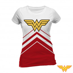 T-shirt Wonder Woman Femme Blanc