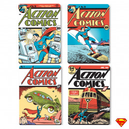 Sous-Verres Superman Action Comics - Lot de 4