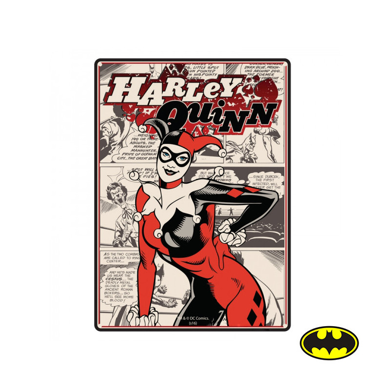 Déco Plaque Métal Dc Comics Harley Quinn Book Sur Comic Style qzpVUSM