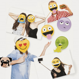 Kit d'Accessoires de Selfies Emoticônes
