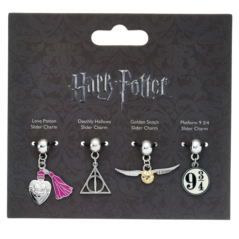 Collier Harry Potter : pendentif vif d'or (+ 3 symboles) – Lot de