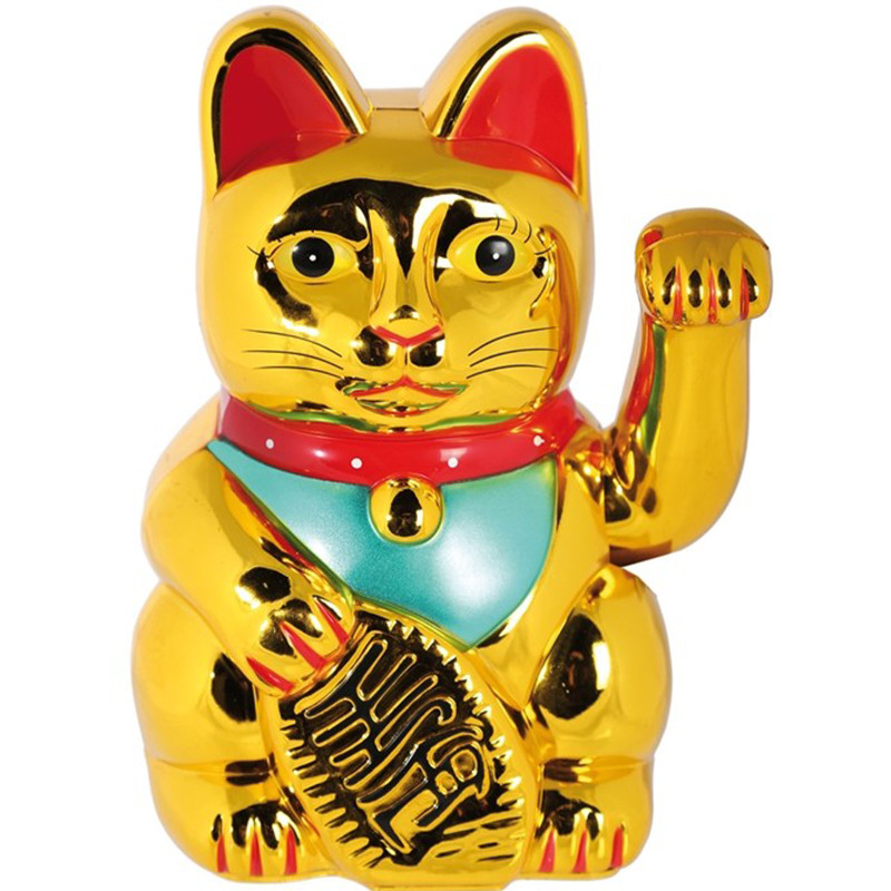 Chat chinois porte-bonheur Lucky Cat fonctionnant sur piles sur