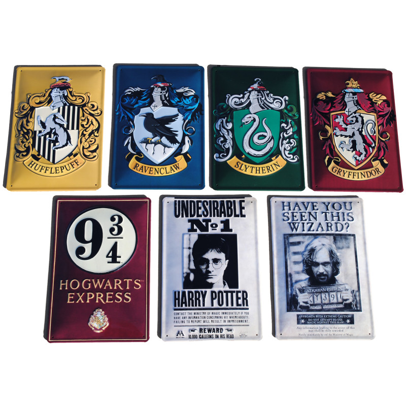 Affiche métallique Harry Potter Poufsouffle en trois dimensions
