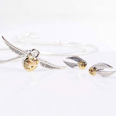 Pack Harry Potter Vif d'Or - Collier et Boucles d'Oreilles