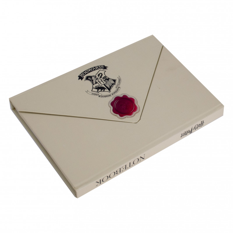 Carnet Harry Potter en forme d'enveloppe pour lettre Poudlard sur
