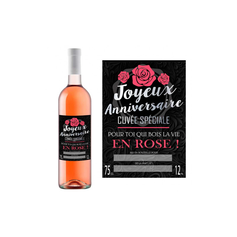 Bouteille De Rose Speciale Anniversaire Sur Cadeaux Et Anniversaire Bouteille De Rose Speciale Anniversaire Sur Cadeaux Et Anniversaire
