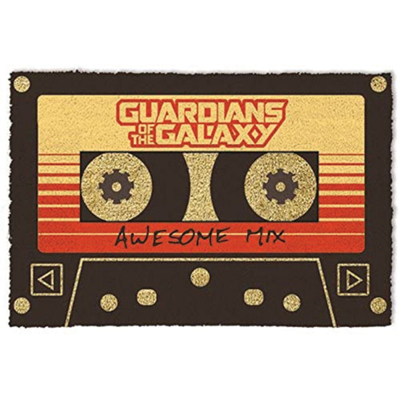 Paillasson original Gardiens de la Galaxie en forme de cassette audio sur cadeaux et anniversaire
