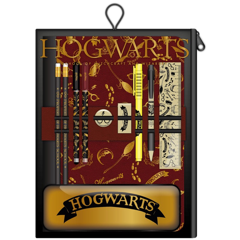 Harry Potter - Ensemble de Papeterie Harry Potter 2 Pièces Rouge -  Accessoires Bureau - Rue du Commerce