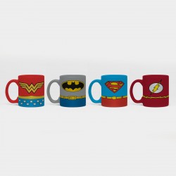 Set de 4 Tasses à Expresso Super-Héros DC Comics
