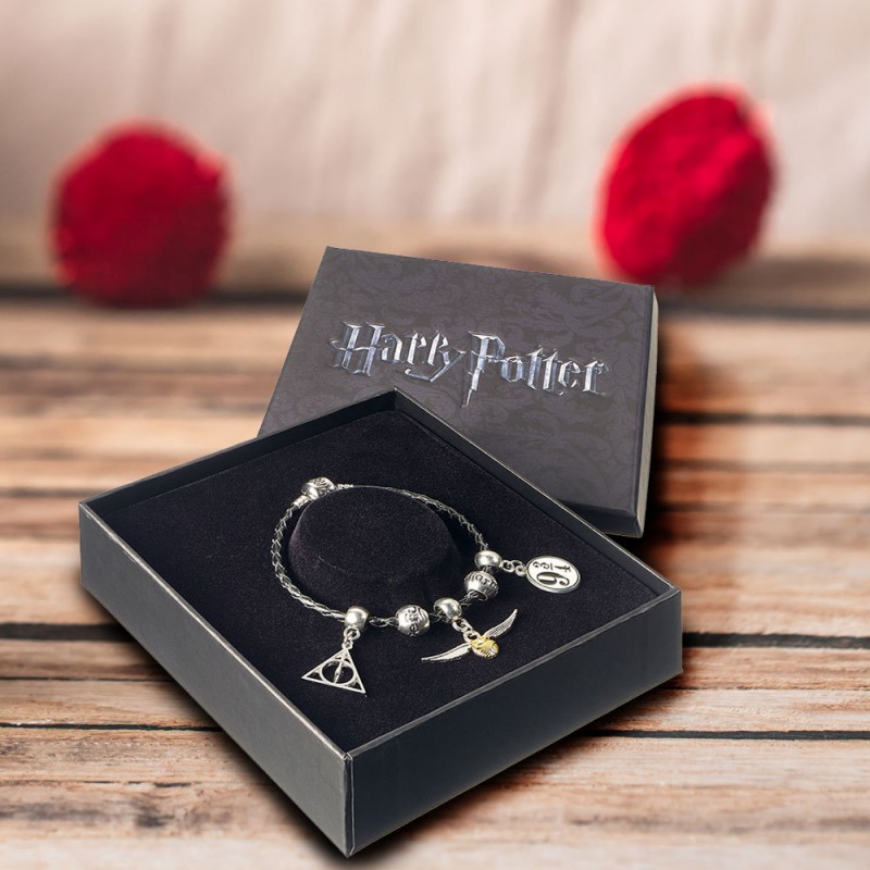 Bijou Harry Potter : bracelet avec 3 pendentifs livré dans son coffret sur  cadeaux et anniversaire