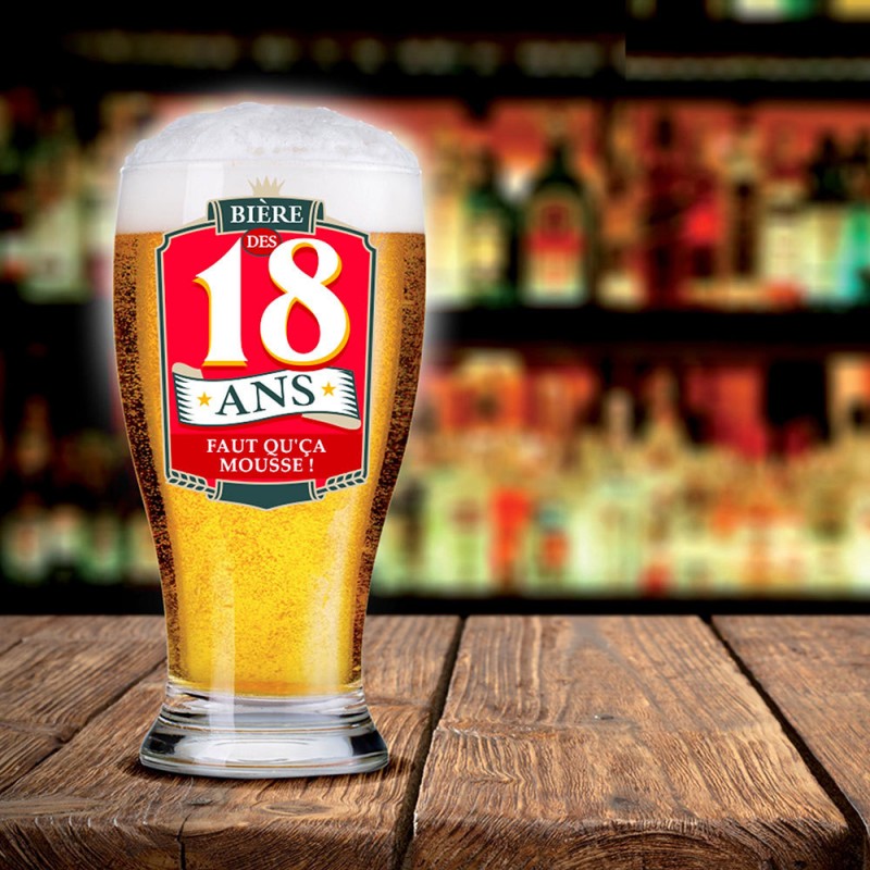 Verre A Biere Rigolo De 18 Ans A 60 Ans Pour Faire Un Cadeau Anniversaire Sur Cadeaux Et Anniversaire