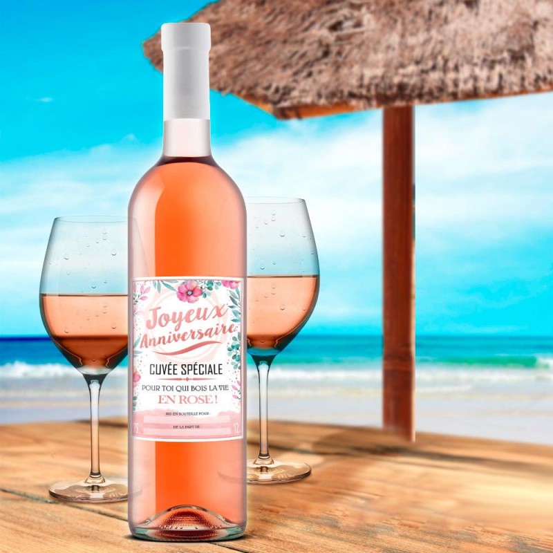 Bouteille De Rose Speciale Anniversaire Sur Cadeaux Et Anniversaire Bouteille De Rose Speciale Anniversaire Sur Cadeaux Et Anniversaire