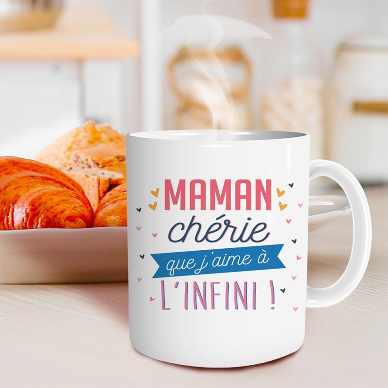 Mug Maman Chérie que j'aime à l'infini sur Cadeaux et Anniversaire