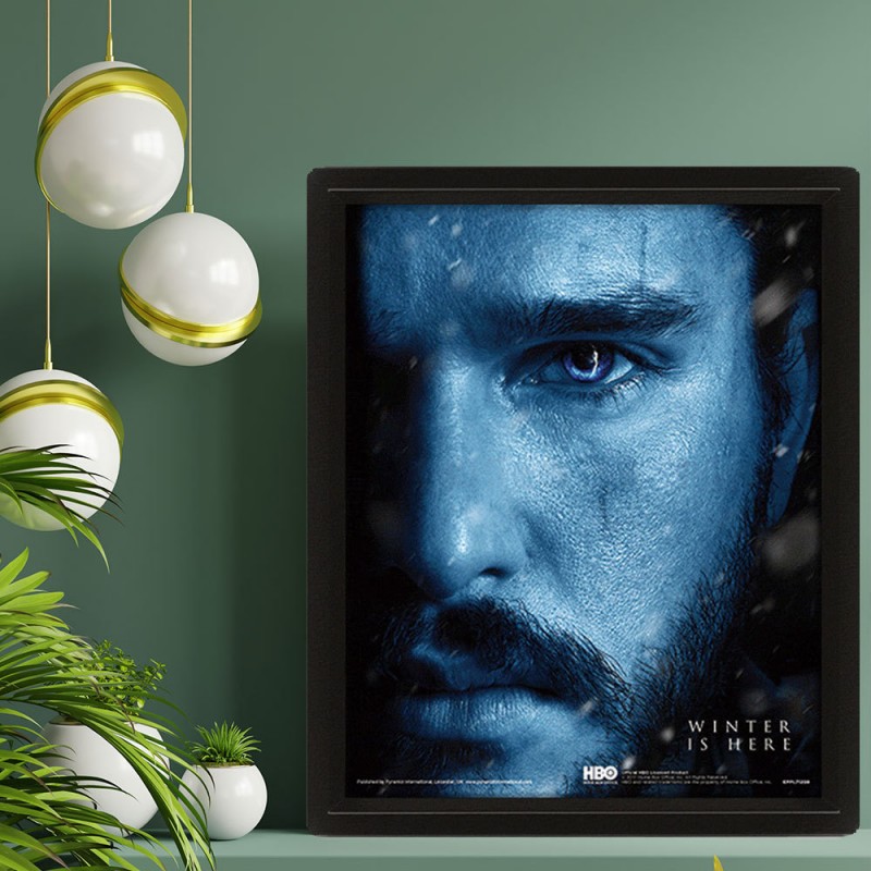 Poster Hologramme Game Of Thrones Winter Is Here Avec Effet Anime 3d Sur Cadeaux Et Anniversaire