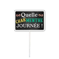 Plaque Métallique Quelle Char'Menthe Journée