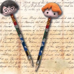 Set 2 Crayons Harry Potter Chibi avec Gommes