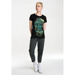T-Shirt Femme Harry Potter Noir Armoiries de Serpentard