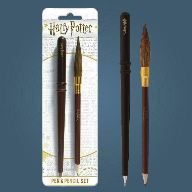 Set stylo et crayon Harry Potter baguettes magiques sur Cec Design