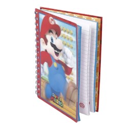 Carnet de Notes Super Mario Nintendo avec Couverture Animée
