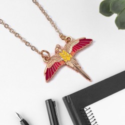 Collier Harry Potter Pendentif Fumseck le Phénix Multicolore