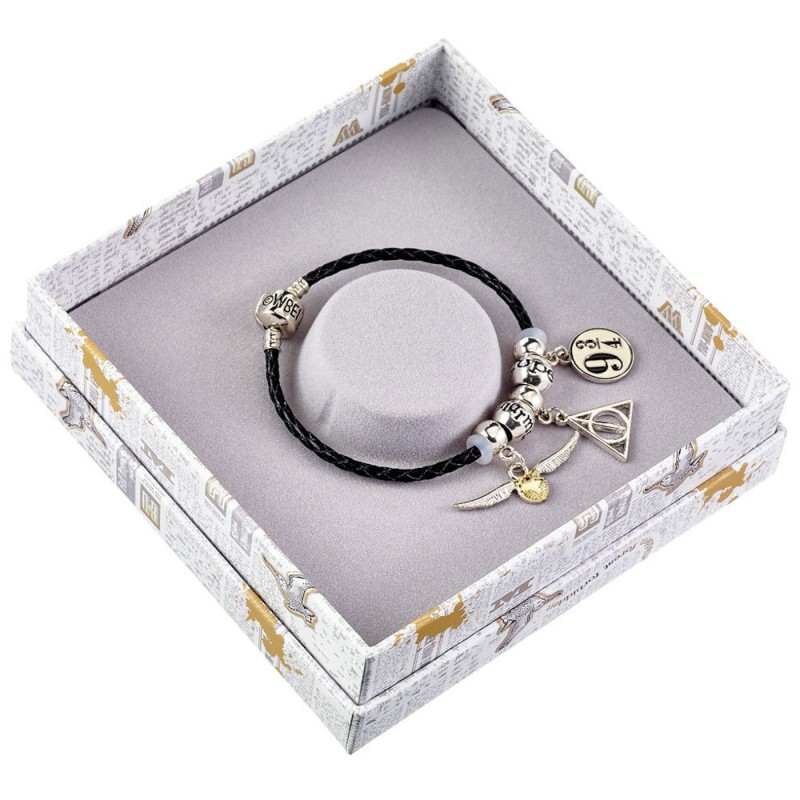 Bijou Harry Potter : bracelet avec 3 pendentifs livré dans son coffret sur  cadeaux et anniversaire