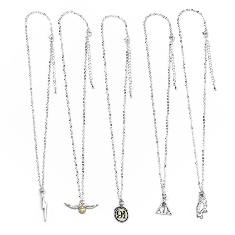 Collier Harry Potter : pendentif vif d'or (+ 3 symboles) – Lot de 4 sur  Cadeaux et Anniversaire