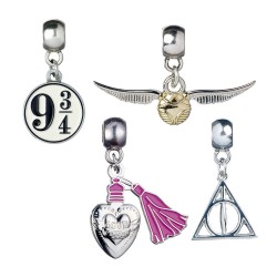 Pendentifs Harry Potter Symboles - Lot de 4