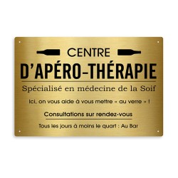Plaque Métallique Professionnelle Apéro-Thérapie