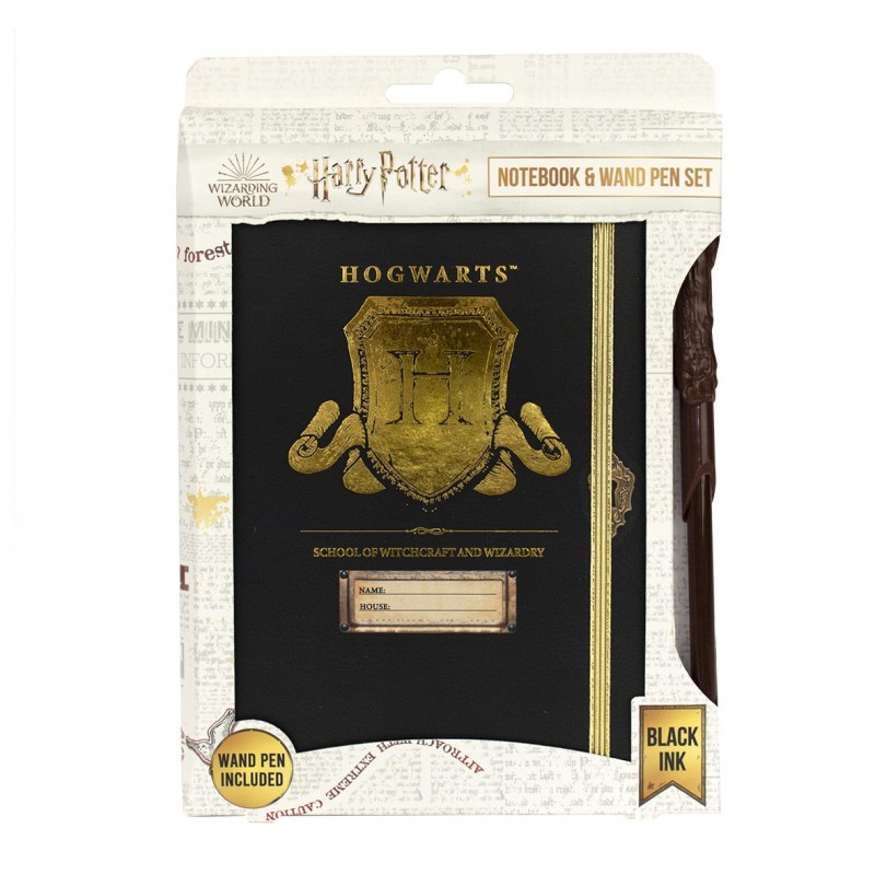 Set Harry Potter Poudlard Carnet & Stylo Baguette sur Cadeaux et