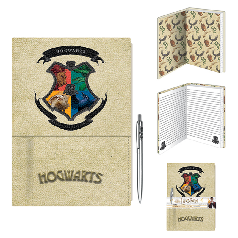 Set Carnet de Notes Harry Potter Poudlard et Stylo sur Cadeaux et Anni