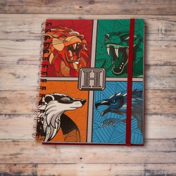 Carnet de Notes Harry Potter Animaux Emblèmes Graphiques