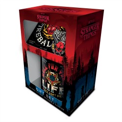 Pack Stranger Things Hellfire - Tasse, Sous-Verre et Porte-Clés