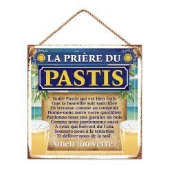 Plaque Métallique La Prière du Pastis