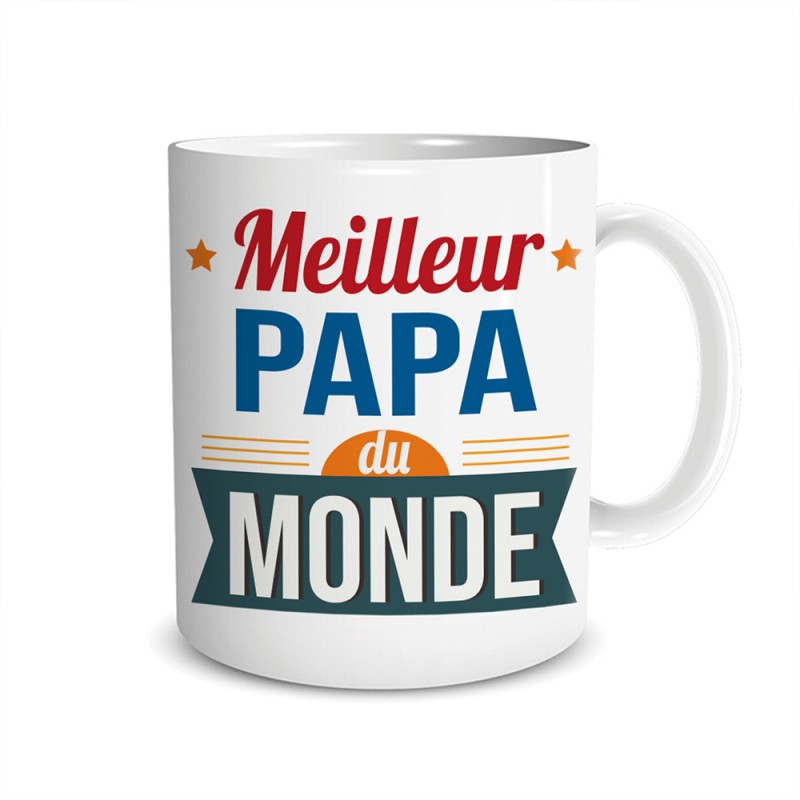 Cadeau papa  Cadeau papa est le meilleur du monde - Mug personnalisé