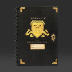 Carnet Spirales Harry Potter Poudlard Noir et Or