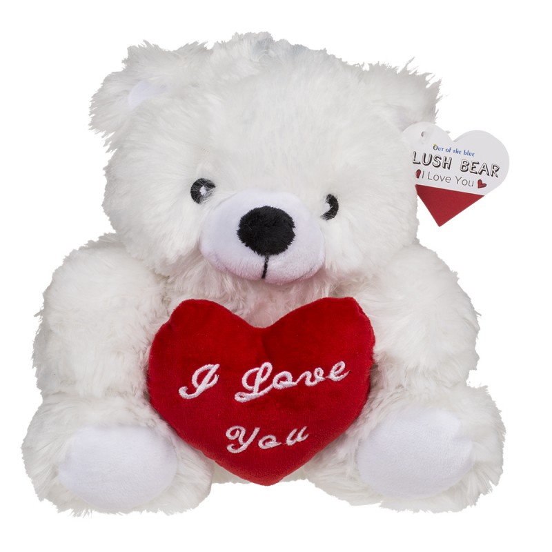 Peluche ours blanc I love you cœur rouge sur Cadeaux et Anniversaire