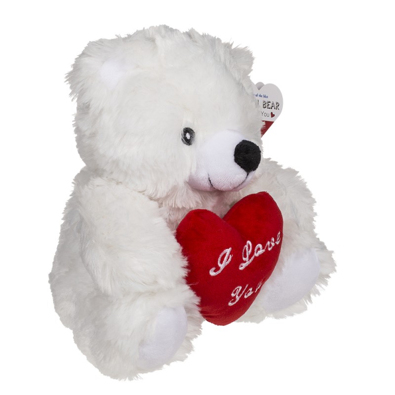Gros ours en peluche blanc i love you je t'aime