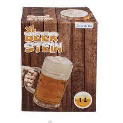 Chope Bière Géante en Verre