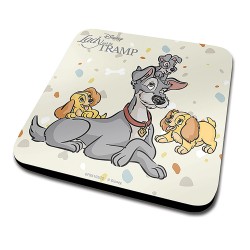 Pack La Belle et le Clochard Disney - Tasse, Sous-Verre et Porte-Clés