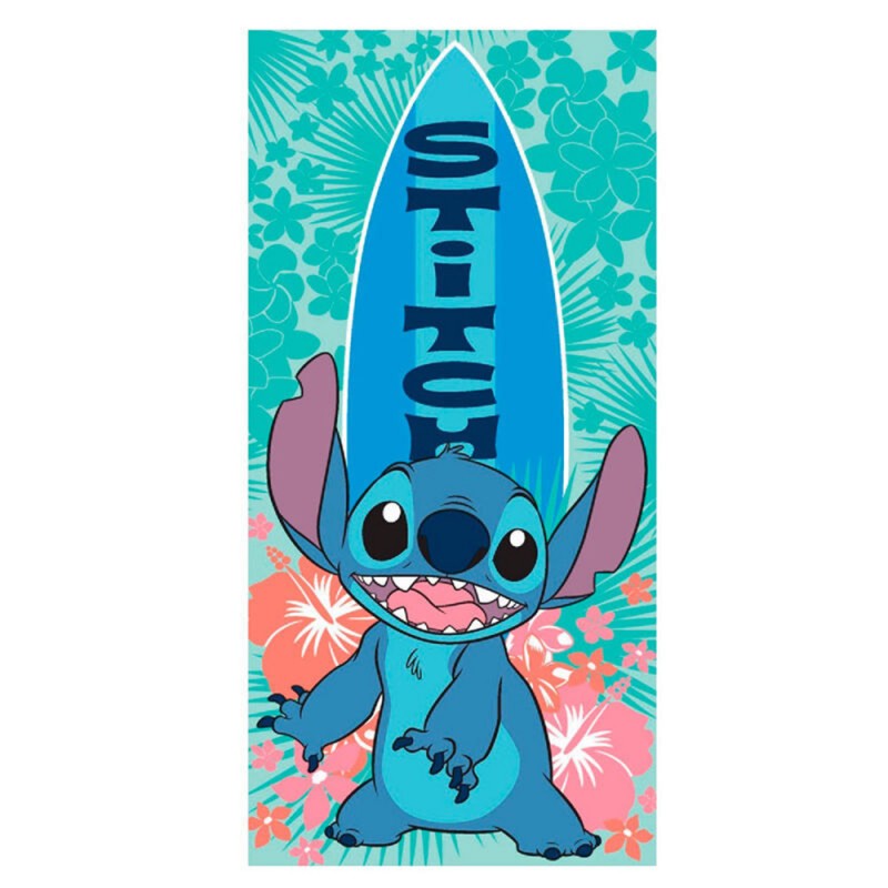 Serviette de Plage Surf Lilo & Stitch Disney Coton sur Cadeaux et Anni