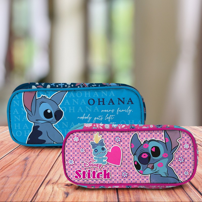 Trousse Ovale Stitch Disney Rose ou Bleu sur Cadeaux et Anniversaire