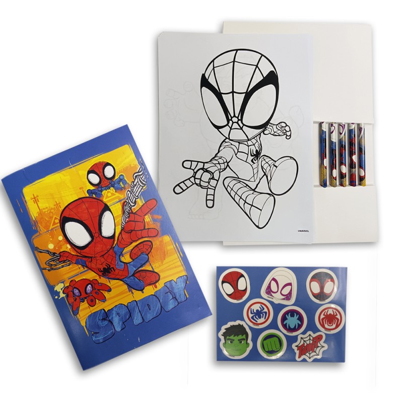 Album d'Activités Coloriage Spidey Marvel sur Cadeaux et Anniversaire