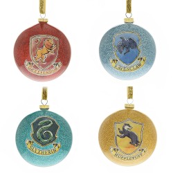 Lot de 4 boules de Noël Harry Potter Maisons Poudlard