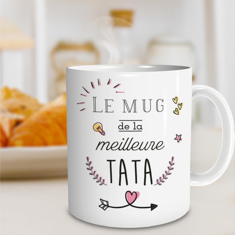 Mug de la meilleure tata pour un cadeau original et girly sur