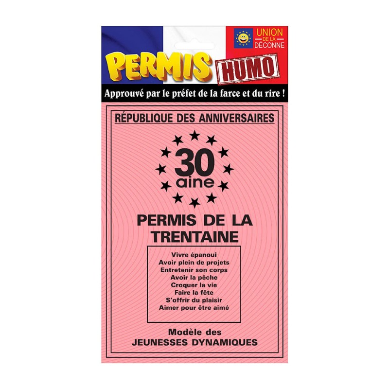 Permis Anniversaire Humoristique : Cadeau Anniversaire Insolite sur Cadeaux  et Anniversaire.com