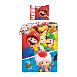 Parure de Lit Personnages Super Mario Bros Nintendo